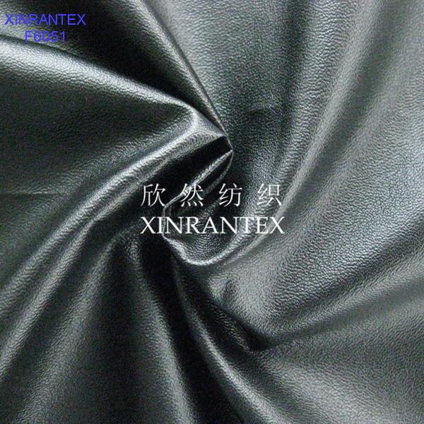 F6051 fake leather fabric 100% polyester micro fibre suede pu lamilation finish