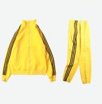 Dry Fitted Striped 100% Cotton Mens Sports Tracksuits High Street Style