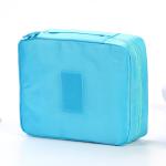 Zipper Closure 21*8*16cm Solid Color Cosmetic Storage Bag