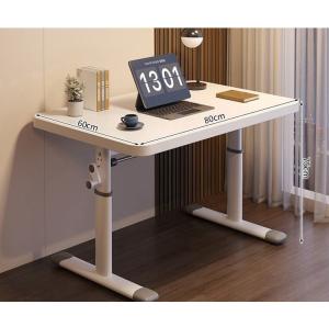 Wholesale Height Adjustable Home Office Desk Children's White Wooden Study Table with Crank from china suppliers