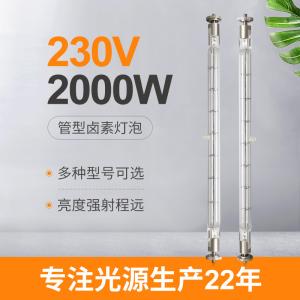 Wholesale 230V 2000W Tungsten Double Ended Linear Halogen Lamp Commercial 215mm Leads from china suppliers