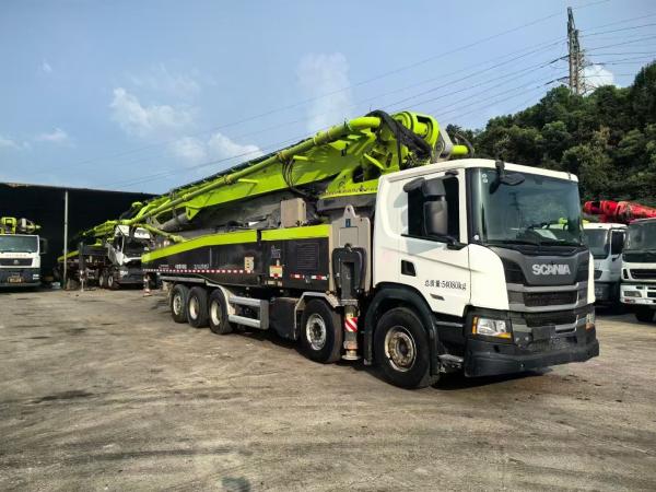 15840mm ZLJ5540THBSF 67m 2021 Zoomlion Used Diesel Concrete Pump Truck Scania