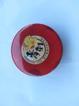Cylinder Tin Cookie Boxes , Red Metal Tin Containers For Coffee