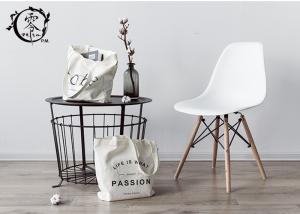 Wholesale Natural Color Reusable Cotton ECO Shopping Bags , Tote Plain Color Simple Design Letter Bags from china suppliers