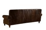 Dark Brown Real Soft Leather Sofa Set , 3 Seater Leather Sofa Couch Settee