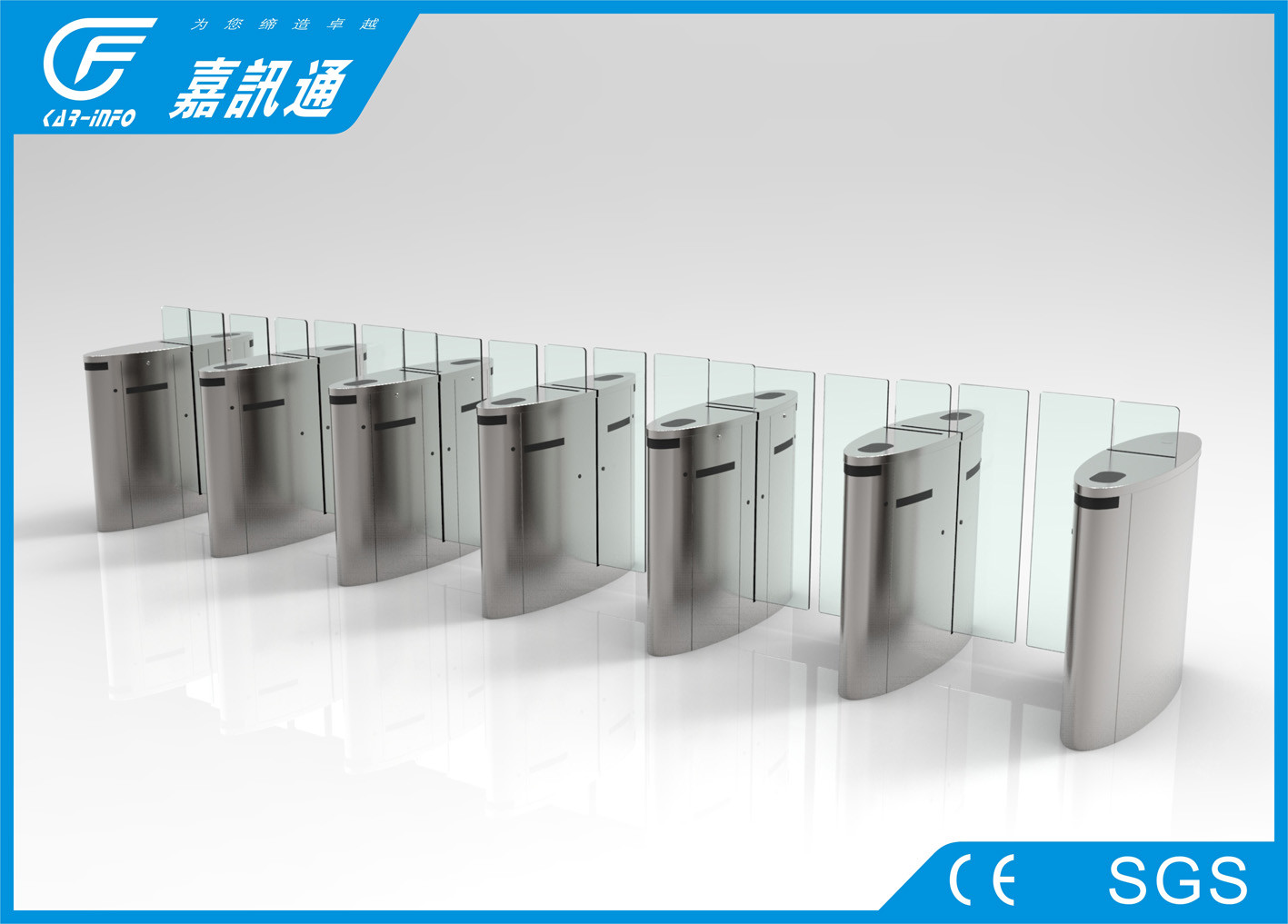 Wholesale Waist Height Retractable Flap Barrier , Public Security Flap Barrier System from china suppliers