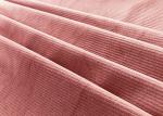 Stretchy 94% Polyester Corduroy Fabric / Ash Pink Corduroy Material 200GSM