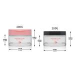 Luxury Cosmetic Cream Glass Jars With Matte Pink Cap 200g Lip Body Exfoliating