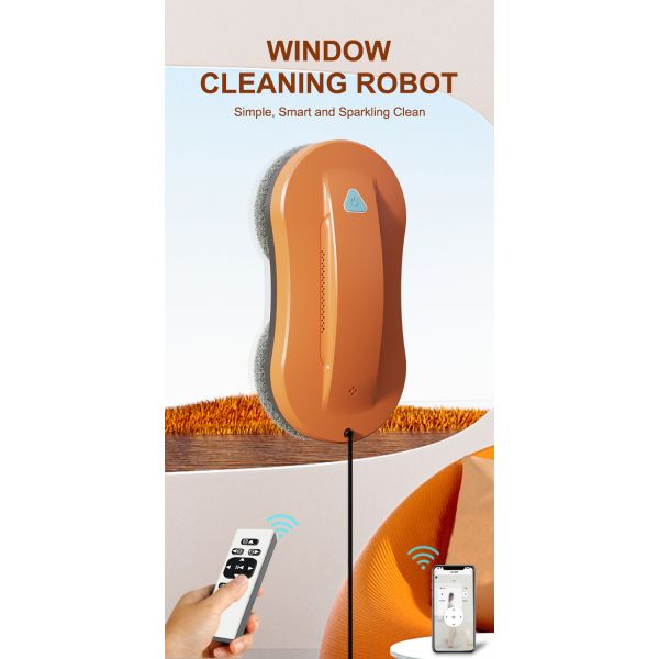 24V 72W Window Cleaning Robot with 2800Pa Suction and App Control