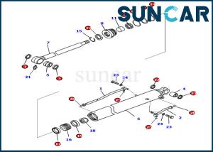 Wholesale 707-98-30720 Bucket Cylinder Oil Seal Kit 7079830720 PC88MR-10 PW98MR-10 Komatsu Service Parts from china suppliers