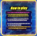 Interactive 55LCD Arcade Fishing Game Machine Coin Operated Blue Color
