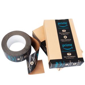 Wholesale Custom Printed Logo Reinforced Brown Black Water Activated Self Adhesive Fragile Packing Gummed Kraft Paper Tape from china suppliers