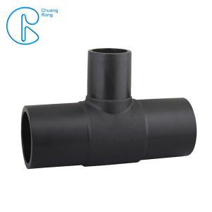 Wholesale Black Color Sewage Treatment HDPE Butt Fusion Reducing Tee from china suppliers
