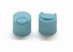 Purple / Blue Clear Plastic Caps , Light Pressure Plastic Container Caps