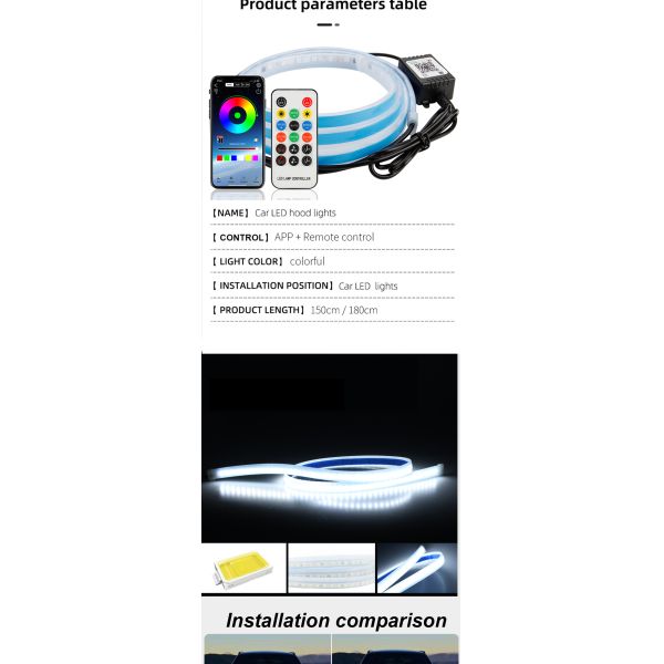 2pcs 12V Flexible Waterproof Car Headlight LED Tube Strip Turn Signal Brake Flow Guide Lights DRL