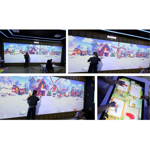 Multi-channel Large Scene Seamless Display Drawing Alive Interactive Wall Games