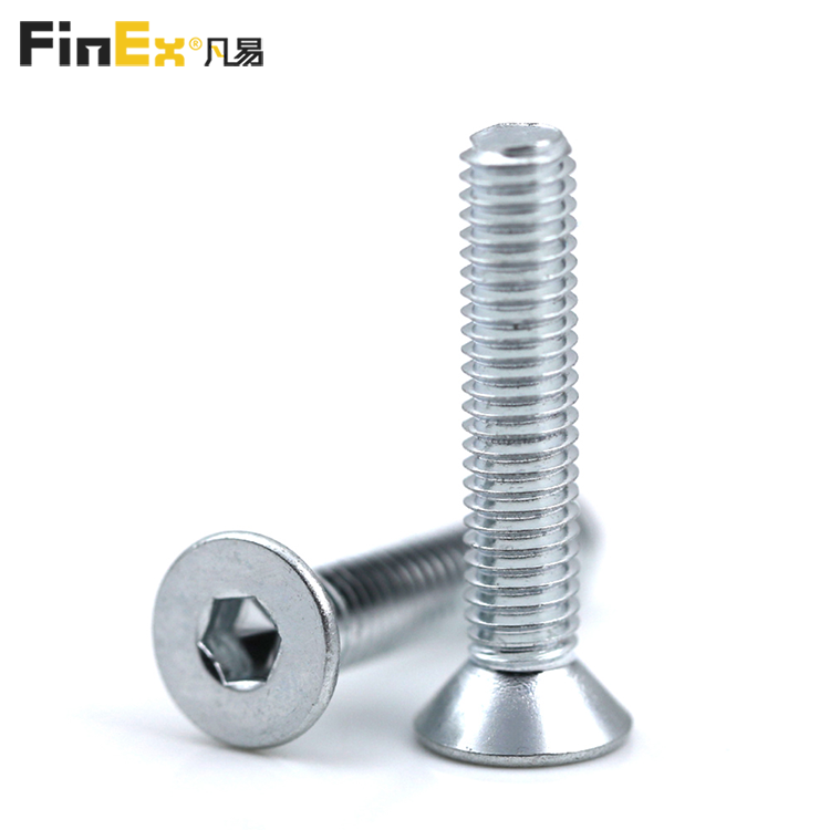 Zinc-Flake Coated Finish DIN7991 304 Stainless Steel Countersunk Head Allen Key Flat Hex Socket Screw