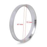 Heat Resistant Aluminum Hub Rings 10 Mm , Spacer Hub Centric Ring Silver Color