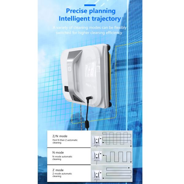 Anti Falling Window Cleaning Robot Auto Secure Detect Cordless Window Cleaner