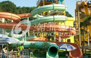 Wholesale FPR Water Park Rides With 10.8m Platform Height OEM Giant Water Park Attraction from china suppliers