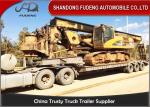 60-80 Ton Low Bed Semi Trailer Manually Operated Ladder FUWA Brand Axle