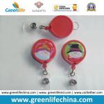 Chirstmas Red Fashionable Promotional Gift Retractable Reel Holder W/Strap