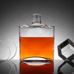 All Size 375ml 750ml 1000ml Flat Square Vodka Glass Whiskey Wine Bottle with