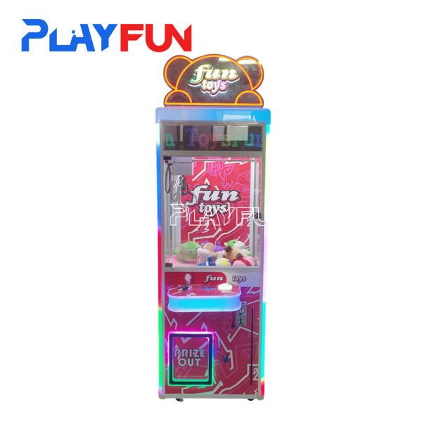 Playfun Factory Direct Sales Arcade Coin Operated Game Fun Toys Mini Teddy Bear Crane Claw Machine Mini Prize Machine