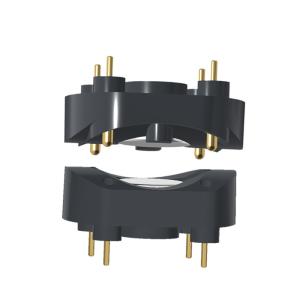 Wholesale Through Hole Round Magnetic Connector 4 Pin Pogo Pin Connectors Customized from china suppliers