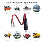 Fuse 15A with LED Light Car Cigarette Lighter Strip End Extension Cable