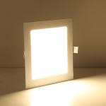 Slim Recessed Square LED Downlight 6W 12W 18W Flat Panel LED Ceiling Light