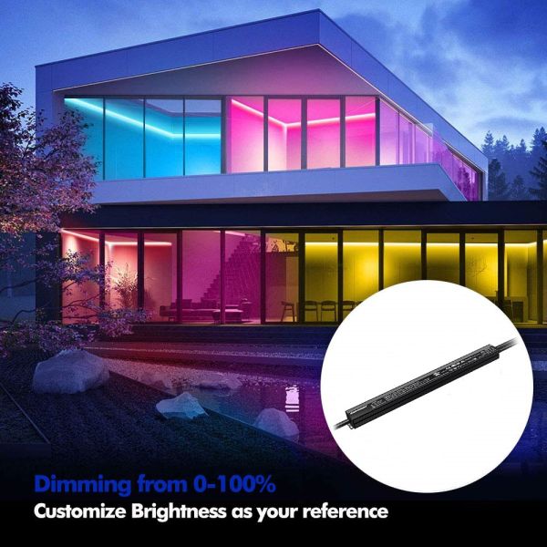 IP65 0-10v Dimmable Driver Waterproof 0-10v LED Dimmer High PFC For 100w LED Lighting