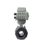 Plastic UPVC Electric Ball Valve Thread Connection For Water Acid And Corrosive