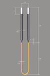 U Type Mosi2 Heating Elements Molybdenum Disilicide Rod For 1700C Furnaces