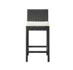 Various Colors W50cm H104cm Rattan Wicker Bar Stools Italian Style