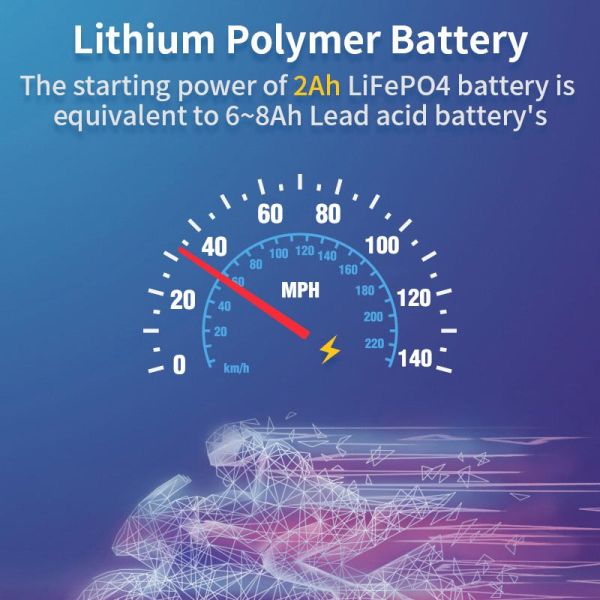LifePO4 SLA Replacement 12.8V 2Ah Toy-car / Motorcycle start lithium battery