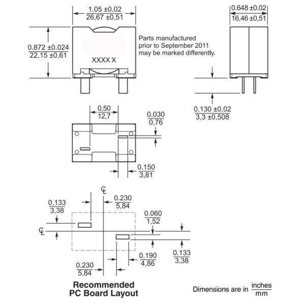 Flat wire windings High Current Power Inductor for high current power supplies HA3588-BL