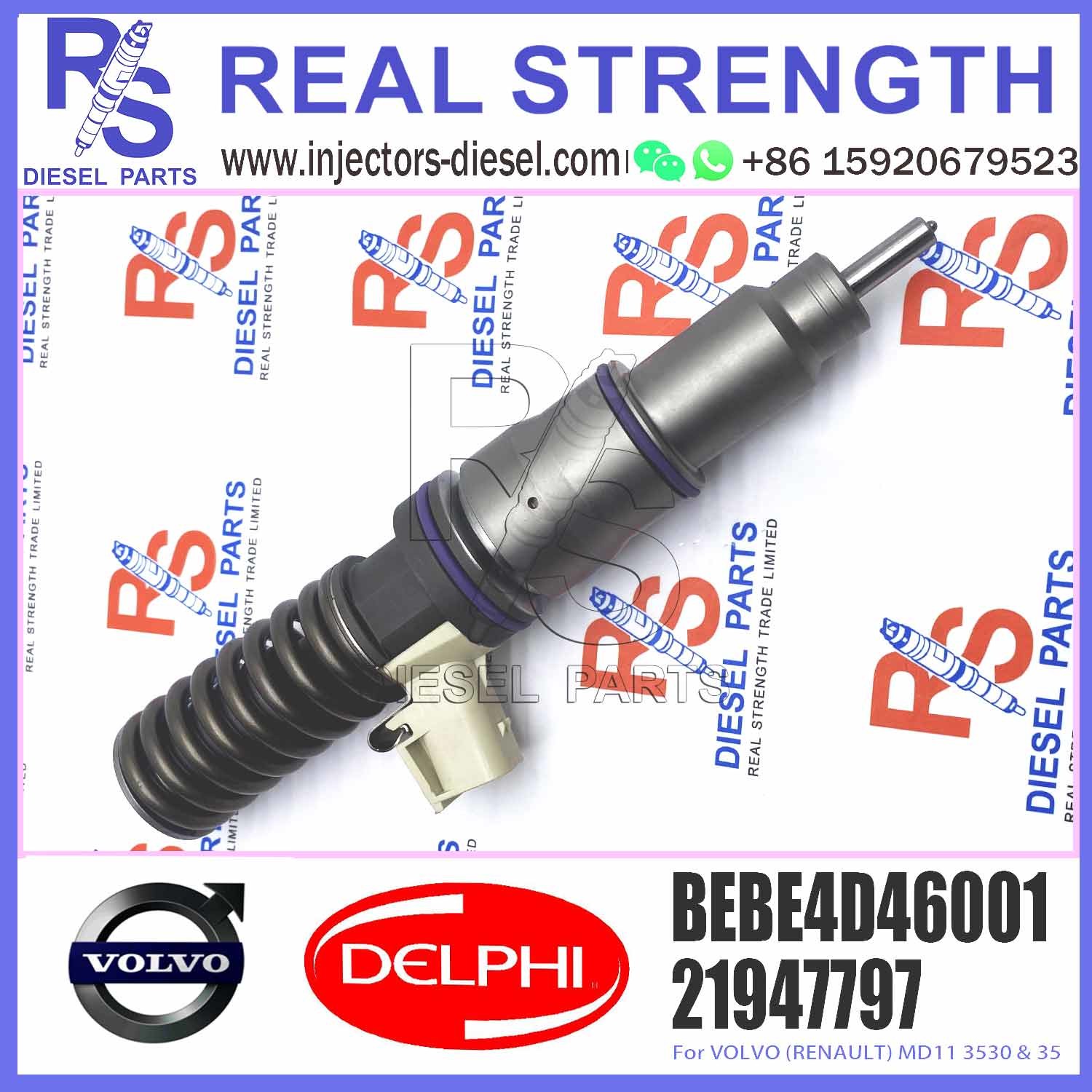 Diesel Fuel Injector 21947797 BEBE4D46001 E3.18 for V-O-L-V (RENAULT) MD11 3530 & 35