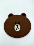 Fashion Design Soft Silicone Toys Drink Coasters Bear Shape Molding