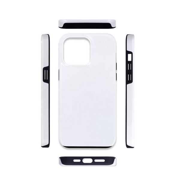 2 In 1 Tough Sublimation Phone Case Iphone 15 Blank Coated 3d Mobile Cover For Sublimation