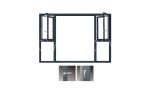 Wood Grain 0.76 PVB Aluminum Casement Windows Double Glazed