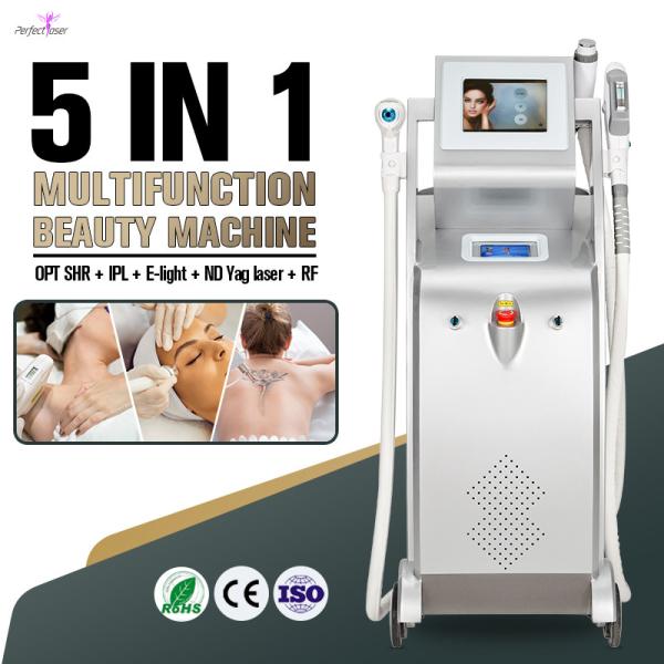 5 In 1 Laser Hair Tattoo Removal Treatment Multifuntional Cost Effective Nd Yag