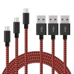 Nylon Braided USB Charger Cable 3ft Sync Data Cable Charger Cord For Android