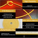 5X12mm Flexible Silicone LED Neon Rope Light DC12V IP65 For DIY Indoor Outdoor