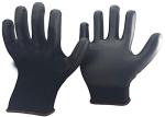 Black Polyurethane Coated Gloves Excellent Breathability For Industry Work