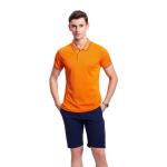 Flyita Short-Sleeved Casual Man Slim Solid Color Polo T Shirt