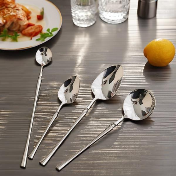 Customized Logo Acceptable 24pcs Elegant Gold Stainless Steel Flatware Set for