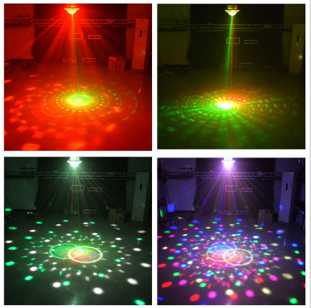 DMX512 Crystal Magic Ball Stage Light Dj Light Bar 6x3W 12CH 220x220mm
