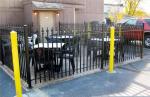 Easily Assembled Metal Fence Garden Ornamental Steel Picket Fence Sliding Gate