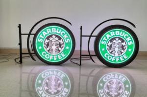 Wholesale Outdoor Store Round LED SignP4 5000 nits Double Sides Waterproof LOGO Screen from china suppliers